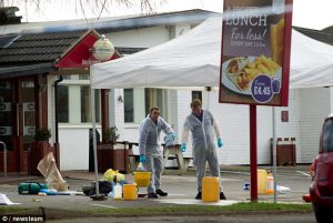 Caught by a Tourist, cleanup after Family ate out